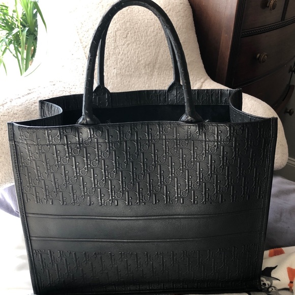 AUTHENTIC rare Dior book tote black leather - Picture 5 of 7